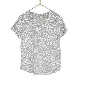 old navy leopard tee everywear top gray white